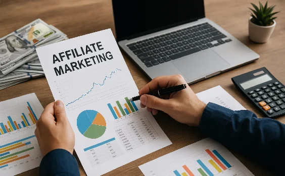 Affiliate-Marketing-Auswertung auf Papier
