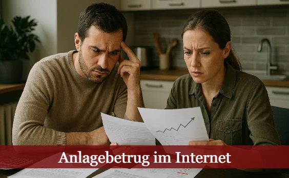 Anlagebetrug im Internet erkenne - junges Paar vor Entscheidung