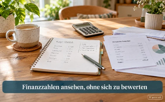 Finanzzahlen ansehen, ohne sich zu bewerten - Symbolbild