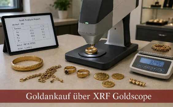 Goldankauf über XRF Goldscope - Symbolbild