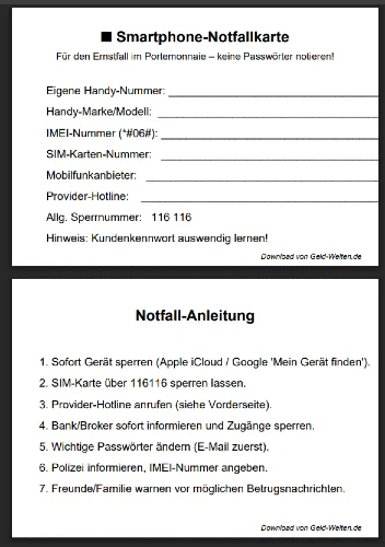 handy notfall karte 500