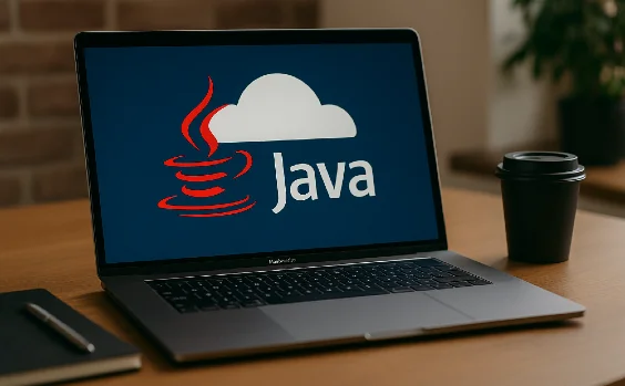 Java-Logo auf Notebook