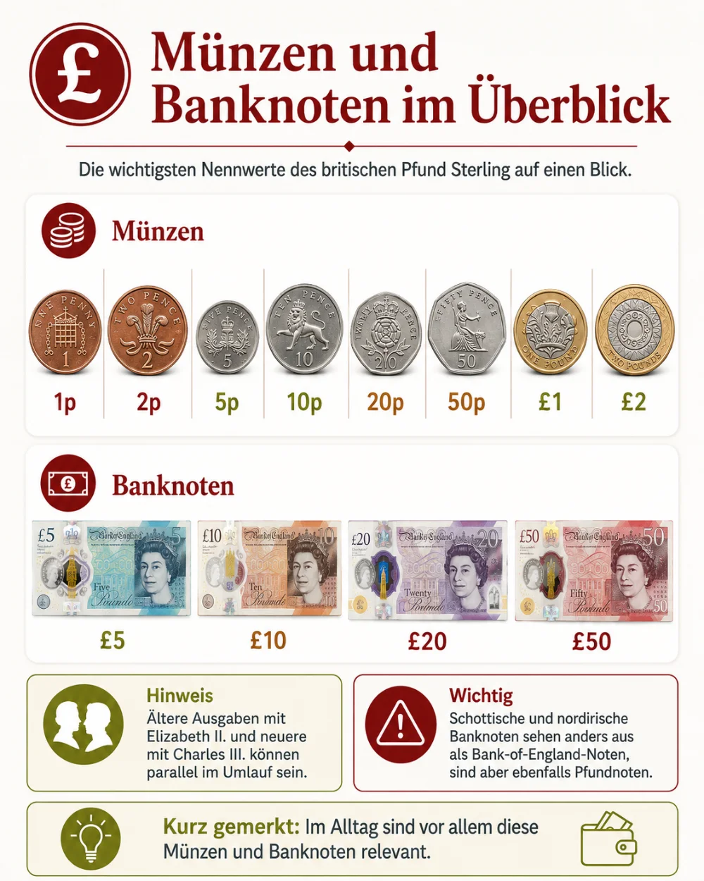 pfund banknoten muenzen 1000