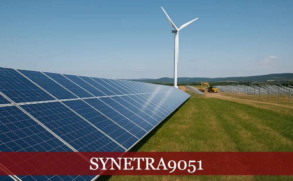 SYNETRA9051 - Solarpark mit Windrad