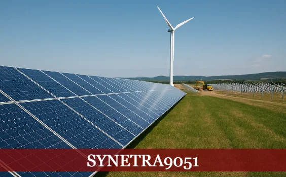 SYNETRA9051 - Solarpark mit Windrad